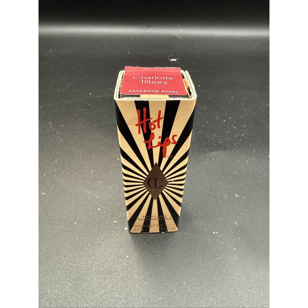 Charlotte Tilbury ~ Hot Lips REFILLABLE Lipstick ~ Amazing‎ Amal ~ NIB